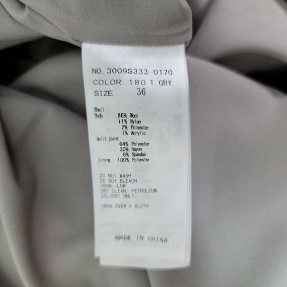 Enfold Dress 36 Wool Oversized Mock Neck Deep V White Cutout Long Sleeve - Picture 8 of 9